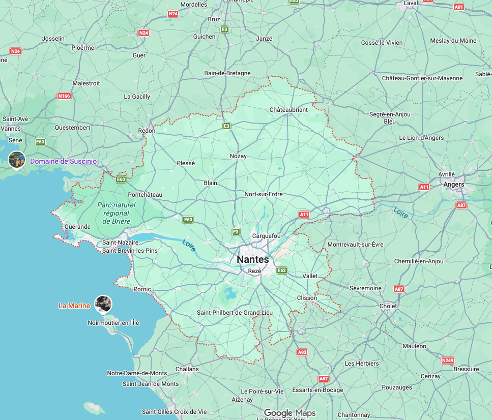 Carte de la Loire-Atlantique